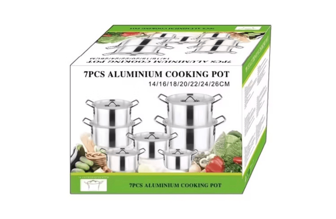 7PCS of Aluminium Cooking Pot