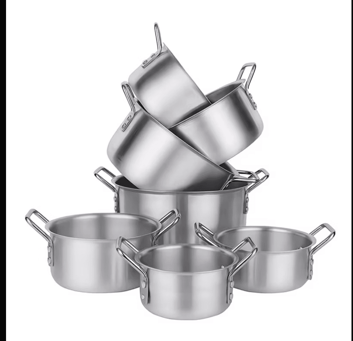 7PCS of Aluminium Cooking Pot