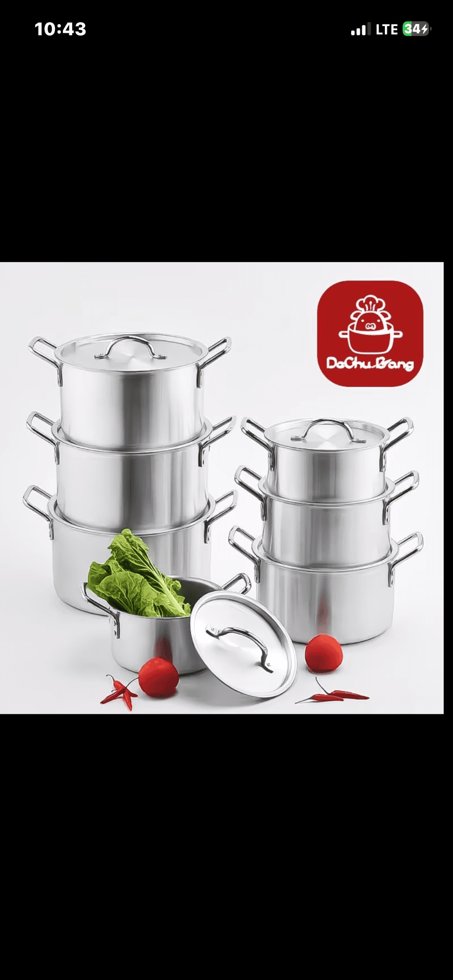 7PCS of Aluminium Cooking Pot